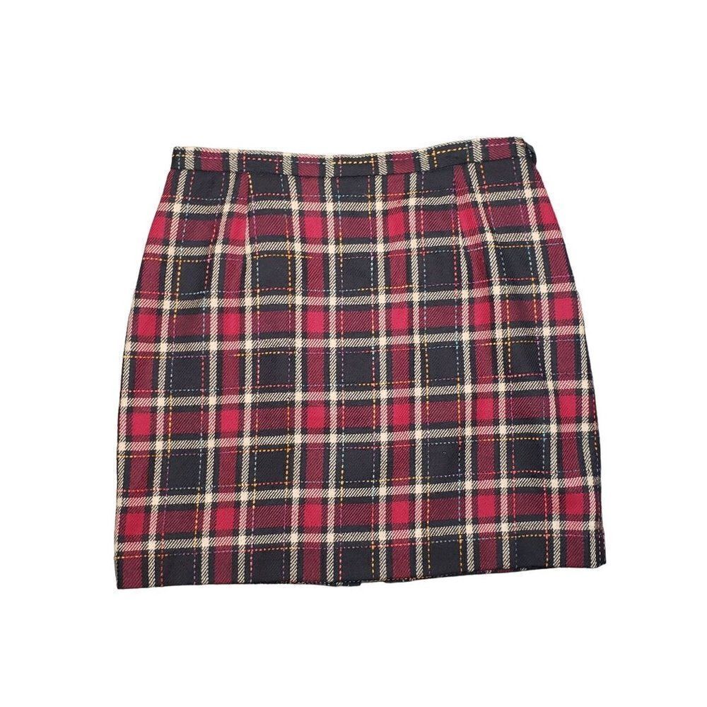 Jones New York 100% Pure Wool Plaid Skirt Women's 16